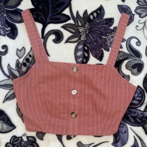 Pink checkered crop top